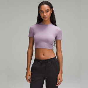 Lululemon Wundermost Ultra-Soft Nulu Crewneck Cropped T-Shirt